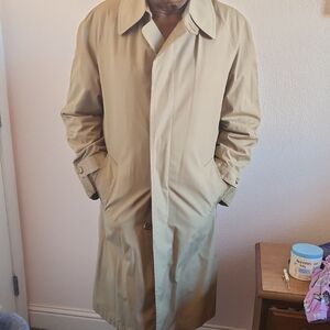 Men's Classic Long Trench Coat - Tan